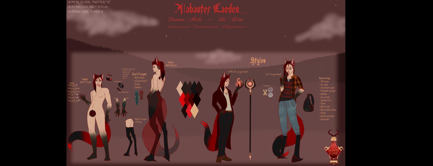 Ref Sheet (Deluxe Example with accessories)